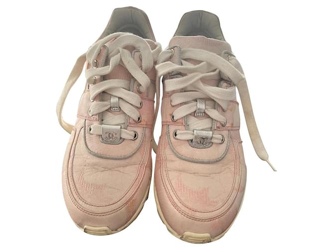 Chanel Sneakers Pink Cloth  ref.788565