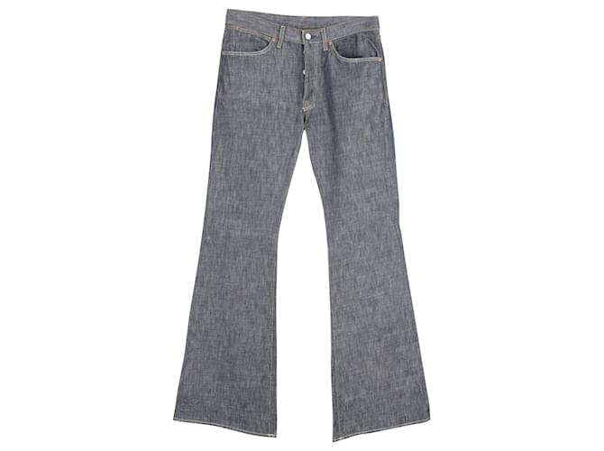 Gucci Denim Flared Jeans in Grey Cotton  ref.788581