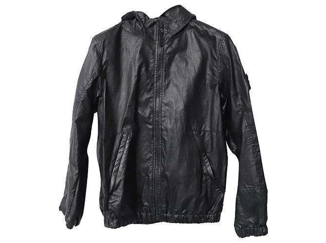 Stone Island Lightweight Jacket in Black Leather