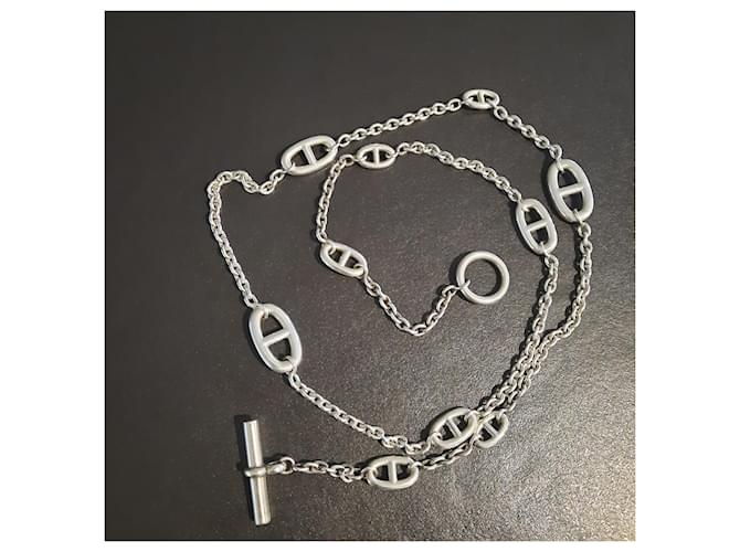Hermès - Farandole long necklace in silver 925 - vintage Silvery  ref.788680