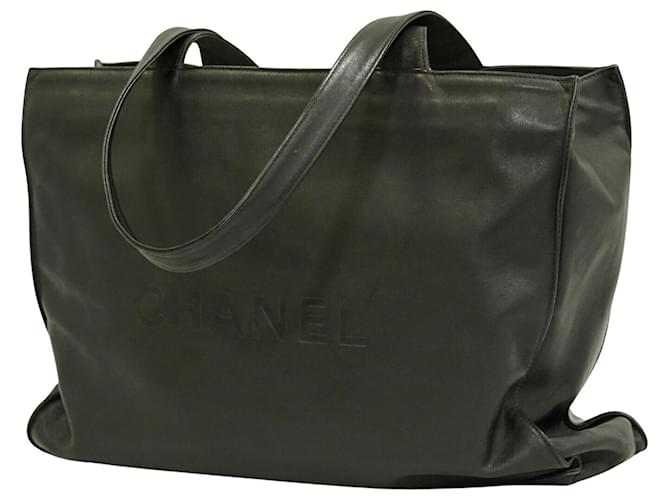 Chanel Cabas Black Leather  ref.788690
