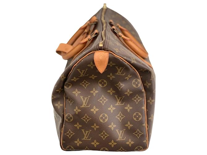 Keepall Louis Vuitton Travel bag Brown Cloth  ref.788981