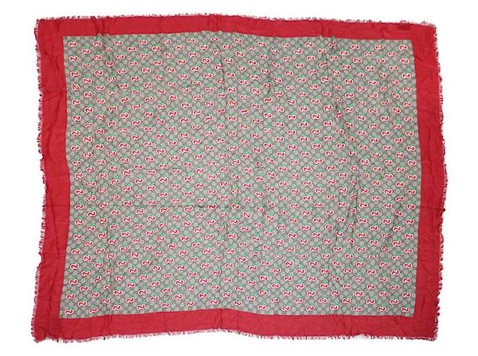 Gucci Scarves Red Multiple colors Silk Modal  ref.789078