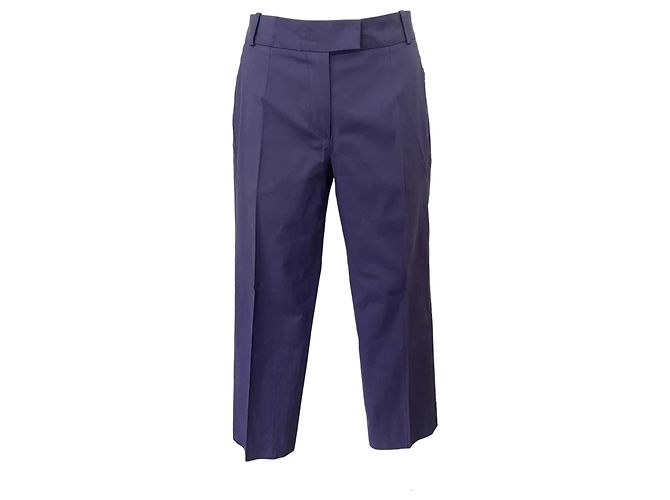 Kenzo Calça cintura alta cintura alta 38 algodão roxo e elastano