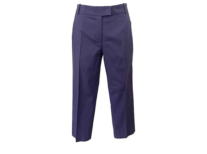 Pantaloni Kenzo a gamba larga a vita alta 38 viola cotone ed elastan Porpora  ref.789105
