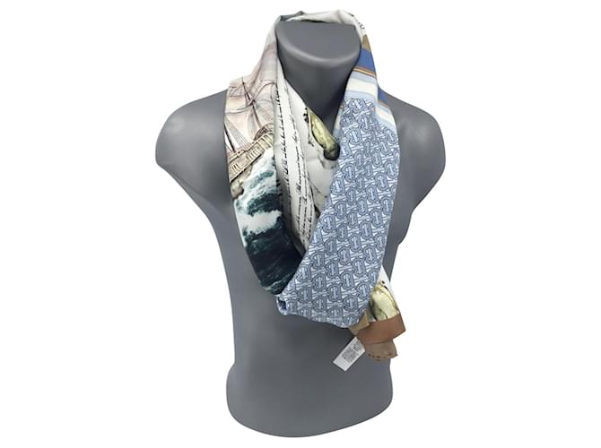 BURBERRY - VIP scarf 100% silk - 210 x 70 cm Multiple colors  ref.789132