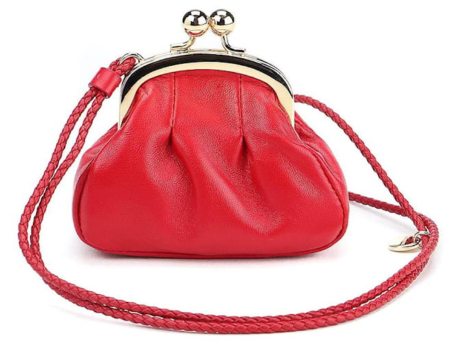 Miu Wallet Strap Red