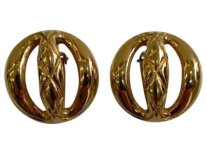 Chanel Earrings Golden Metal  ref.789204
