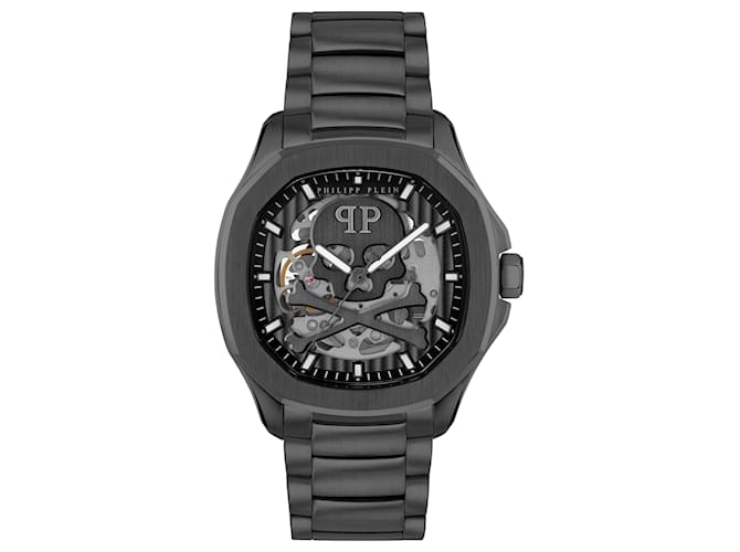 Philipp Plein $keleton $pectre Automatic Watch Black  ref.789351