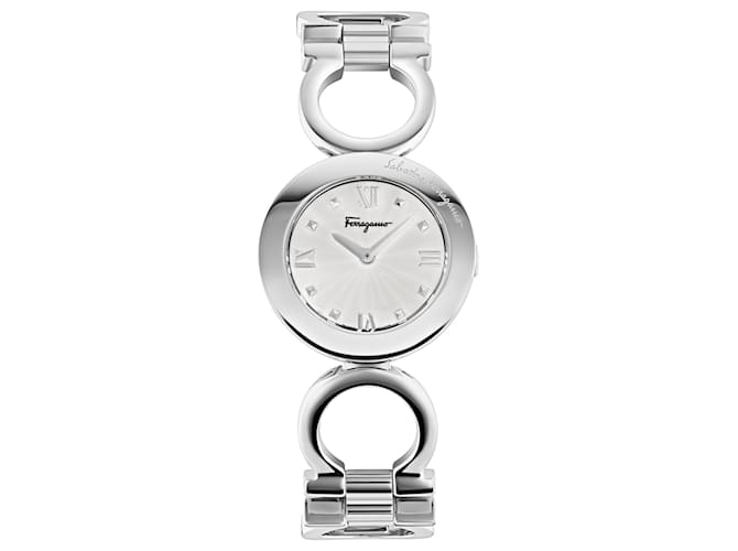 Reloj de pulsera Salvatore Ferragamo Gancino Plata Metálico Metal  ref.789380