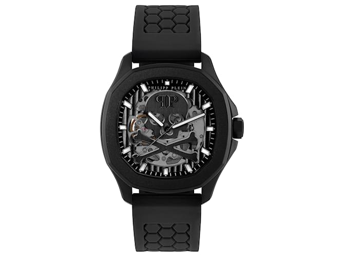 Philipp Plein $keleton $pectre Automatic Watch Black  ref.789386