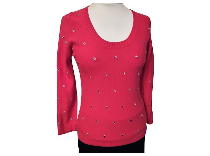 SONIA RYKIEL PIMAWOLLPULLOVER NIETEÖSEN T 36/38 Pink