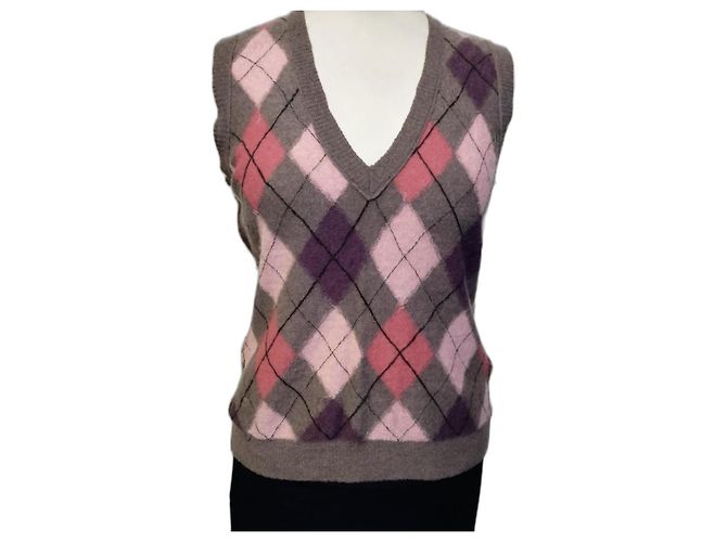 HUGO BOSS SWEATER TANK TOP LAMMWOLLE TM T36 /38 Haselnuss