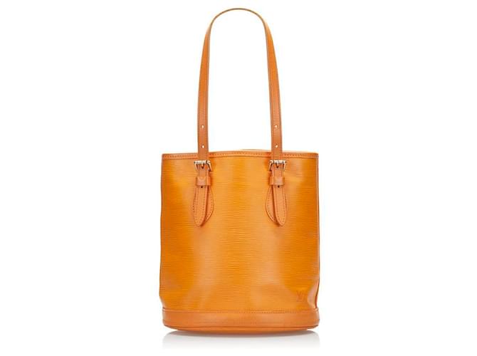 Bucket Louis Vuitton Eimer Orange Leinwand  ref.790180
