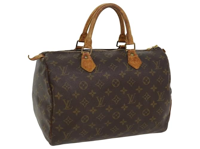 Louis Vuitton Monogram Speedy 30 Hand Bag M41526 LV Auth 35523 Cloth  ref.790391
