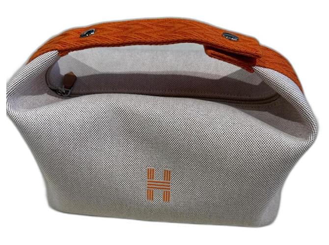 Hermès Bride-a-brac Hermes bag Beige Orange Cotton ref.790526