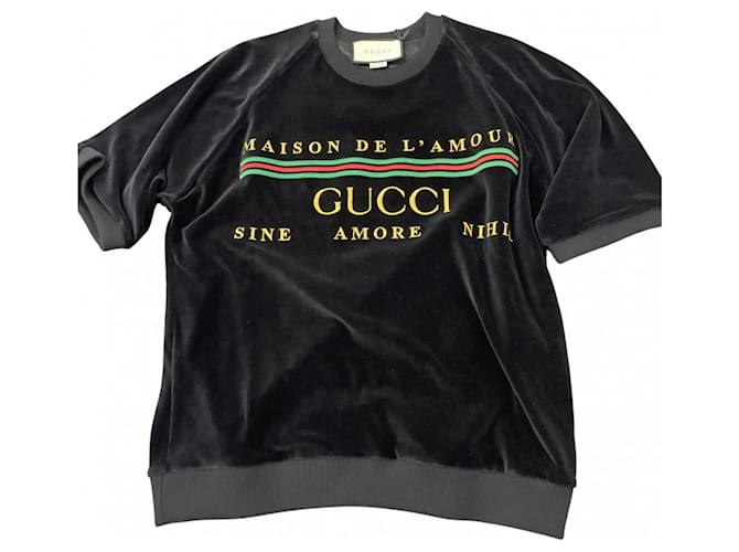 Gucci tees Negro Algodón  ref.790595
