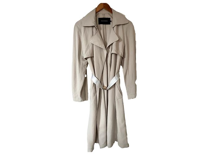 Trench Tara Jarmon Beige in Triacetato
