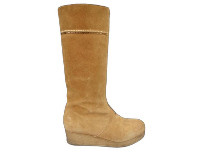 APC wedge boots size 38 Beige