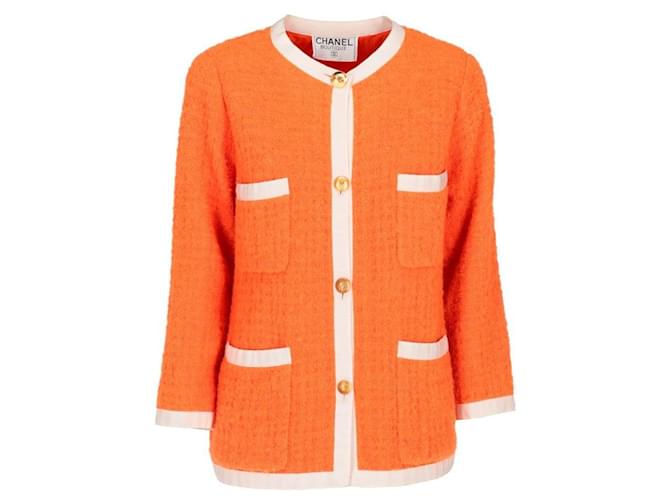 Chanel jacket Orange Wool  ref.790793