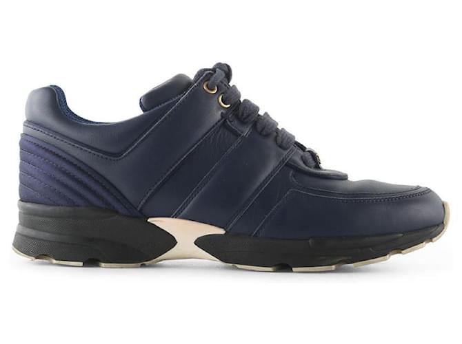 Navy blue 2025 chanel sneakers