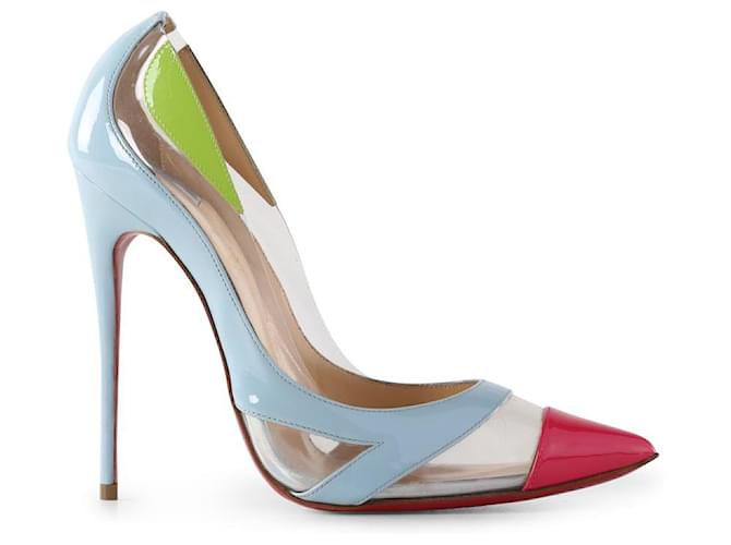Christian Louboutin Tricolor Patent Leather And PVC  So Kate 120 Pumps Multiple colors  ref.790852