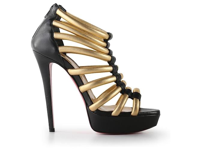 Gold and shop black louboutins