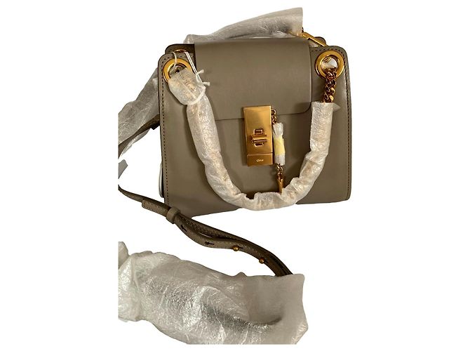 Chloé Annie mini borsa a tracolla grigia in pelle Grigio