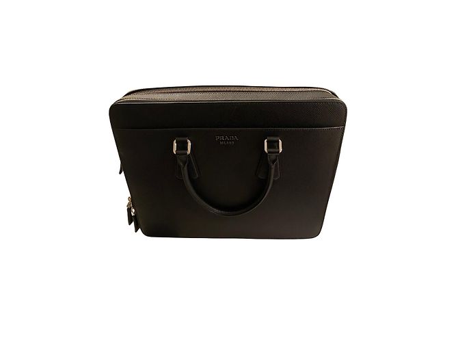 Prada Leather Saddlebag Black