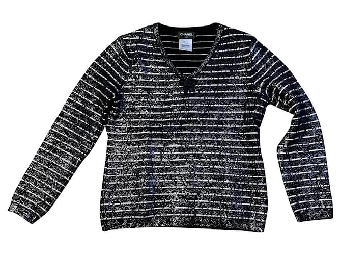 Chanel Knitwear Black Wool  ref.791114