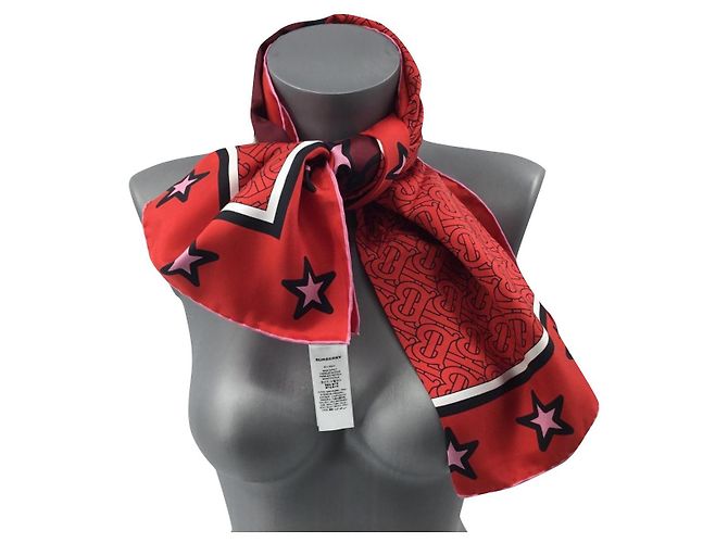Burberry 100% Seta - Perfettamente miscelati Rosso 