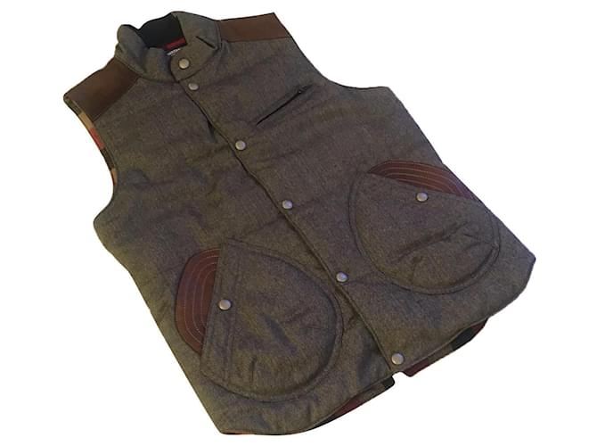 Junya Watanabe Man Wool Leather Vest Multiple colors Silk  ref.791192