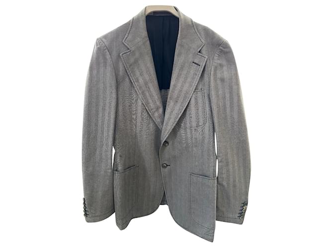 Gucci Chaqueta sartorial de algodón gris claro  ref.791193