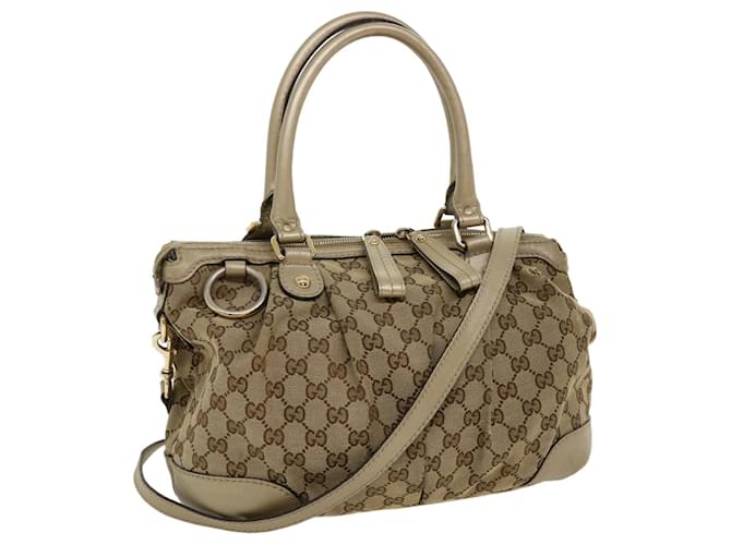 GUCCI GG Canvas Shoulder Bag Beige 247902 Auth ro787 ref.791259