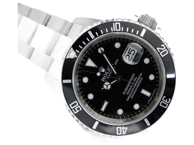 ROLEX Submariner date 16610 roulette V series Mens Silvery Steel  ref.791272