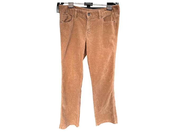 Straight pants Calvin Klein Burgundy size 6 US in Cotton - 40600875