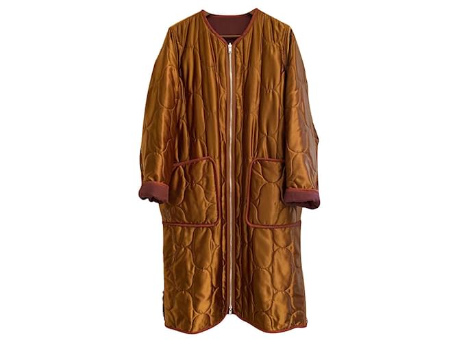 Kenzo Coats, Outerwear Copper Polyamide  ref.791383