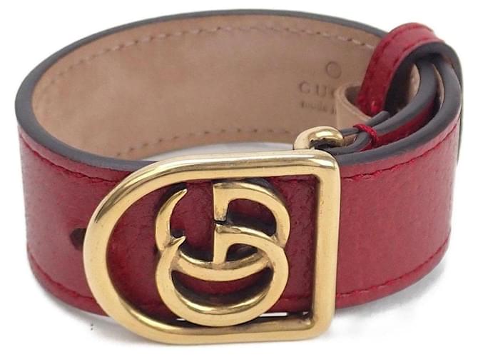 Gucci Bracelets Red Leather  ref.791398
