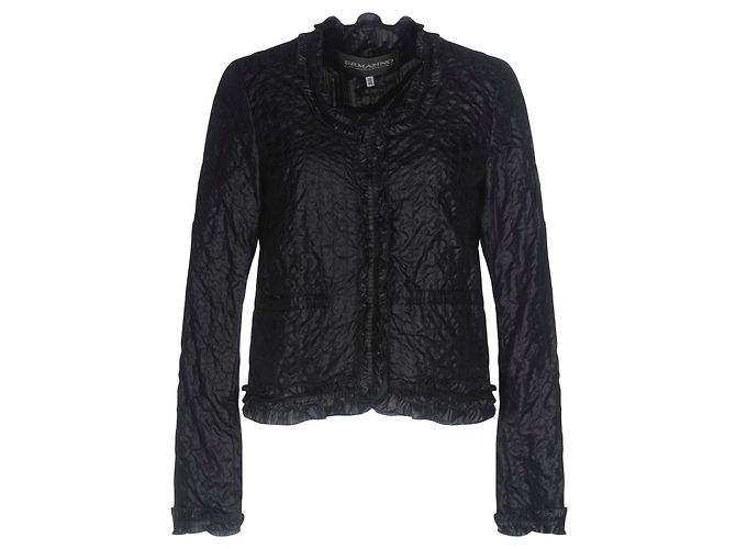 Ermanno Scervino Jacket Dark Blue Polyester