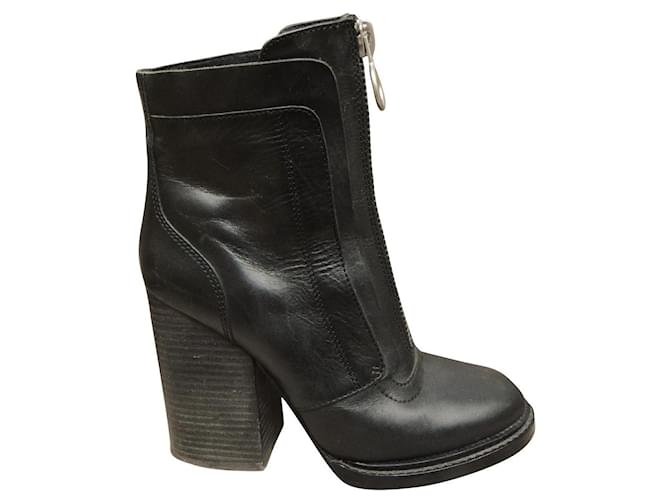 Ash p ankle boots 37 Black Leather  ref.791410