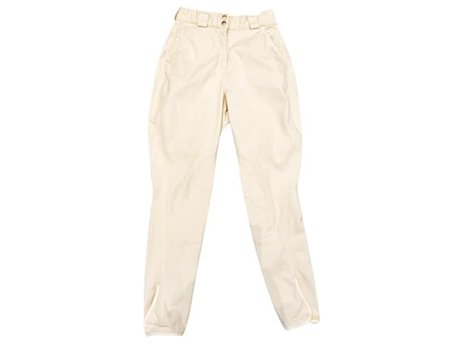 Hermès Pantaloni, ghette Beige Cotone  ref.791412