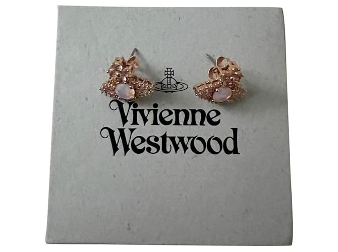 Vivienne Westwood Orbe Valentina Rosa Banhado a ouro  ref.791466