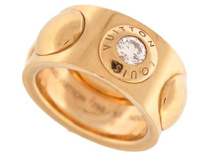 New Louis Vuitton Empreinte 18K White Gold Diamond Ring
