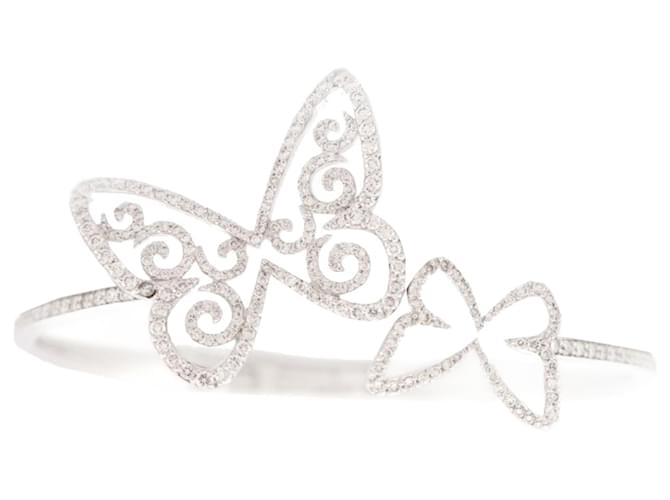 BRACELET MESSIKA BUTTERFLY ARABESQUE BUTTERFLY DUETTO WHITE GOLD & DIAMONDS STRAP Silvery  ref.791530