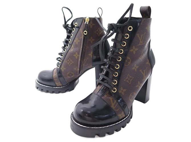louis vuitton shoes 1a2Y7X STAR TRAIL MONOGRAM BOOTS 38.5 Boots Brown Leather  ref.791562