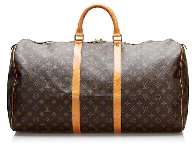 Louis Vuitton Monogram Keepall 55 M41424 Brown Cloth  ref.791773