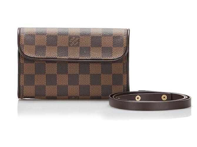 Louis Vuitton Damier Ebene Florentine Pochette Belt