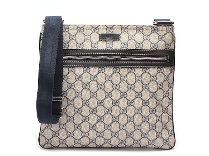 Gucci GG Supreme Flat Messenger Bag Beige ref.791818 - Joli Closet