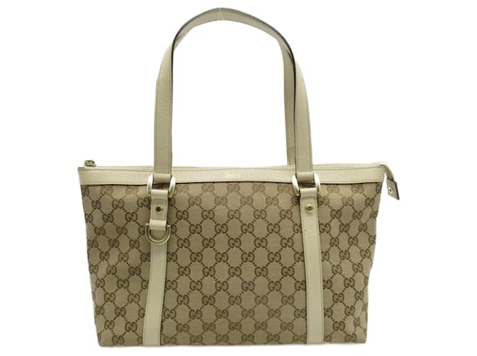 Gucci GG Canvas Tote Bag 141470 Beige Cloth  ref.791825