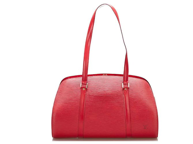 Louis Vuitton Red Epi Leather Solferino 45 Travel Bag.  Luxury, Lot  #75048